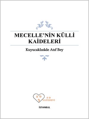 cover image of Mecelle'nin Külli Kaideleri